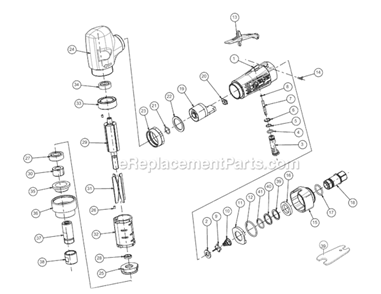 Page A Diagram and Parts List for CP3000-520R 6151600290 Chicago Pneumatic Angle Grinder